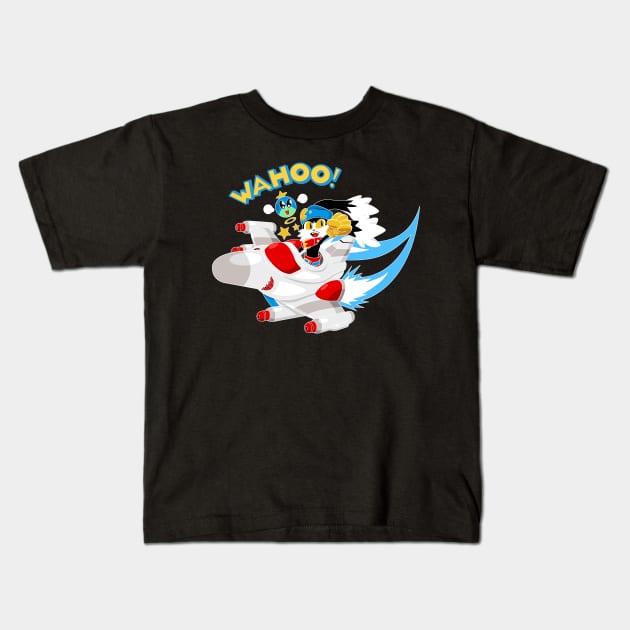 Klonoa X Galaga Kids T-Shirt by nextodie